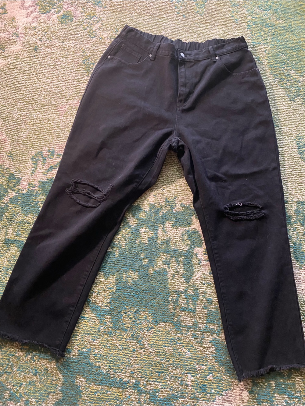 SHEIN Black Curve 2XL Elastic Waist Pants